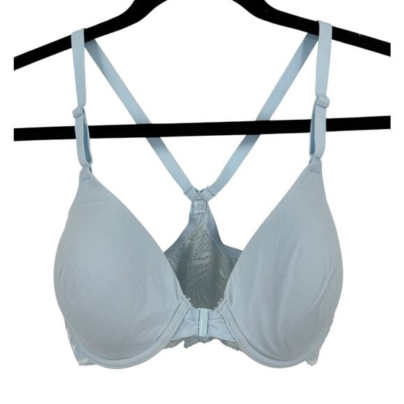 Natori Bra 728309 Lush Front Close Contour underwire blue size 32D - Picture 1 of 6